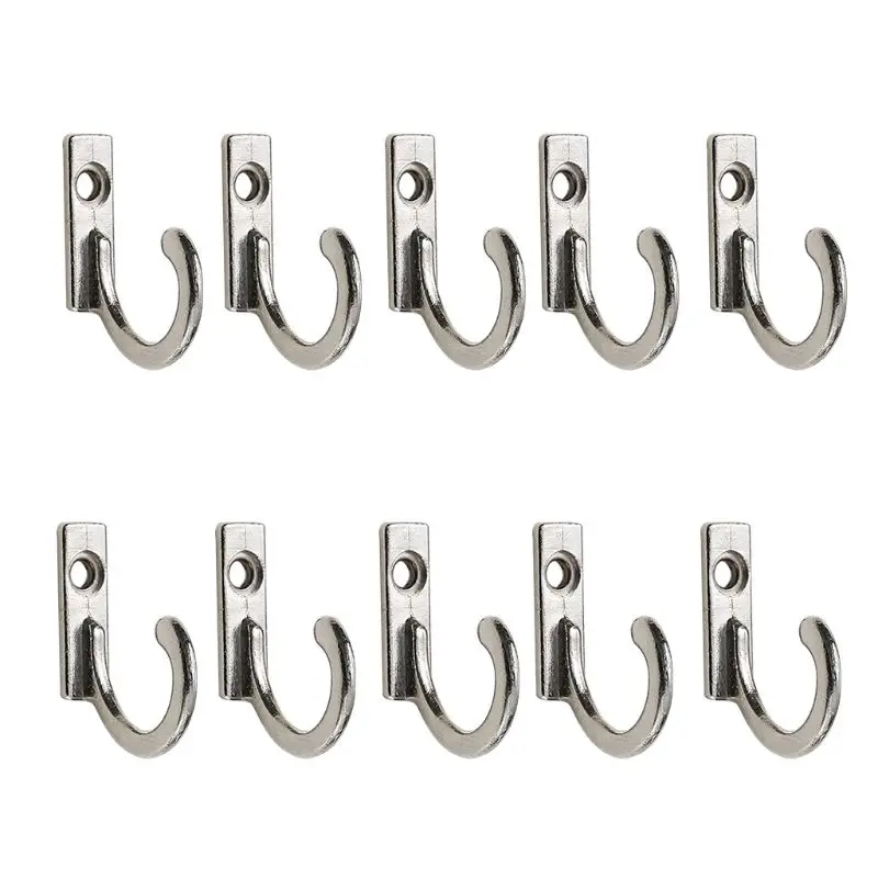 

10Pcs Storage Rack Wall Hooks for Home Coats Hat Clothes Hanger Towel Keys Wall Mounted Hooks