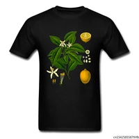 botanical illustration t shirt man tshirts custom tee shirt lemon plant tops brand new print clothes fabric