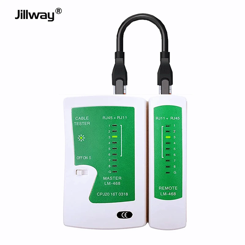 Jillway Tester de Cable de red LAN RJ45 RJ11 RJ12 CAT5 CAT6...
