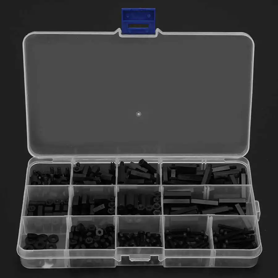 320 шт Черный нейлон M3 Шестигранная стойка мужской-Женский противостояние