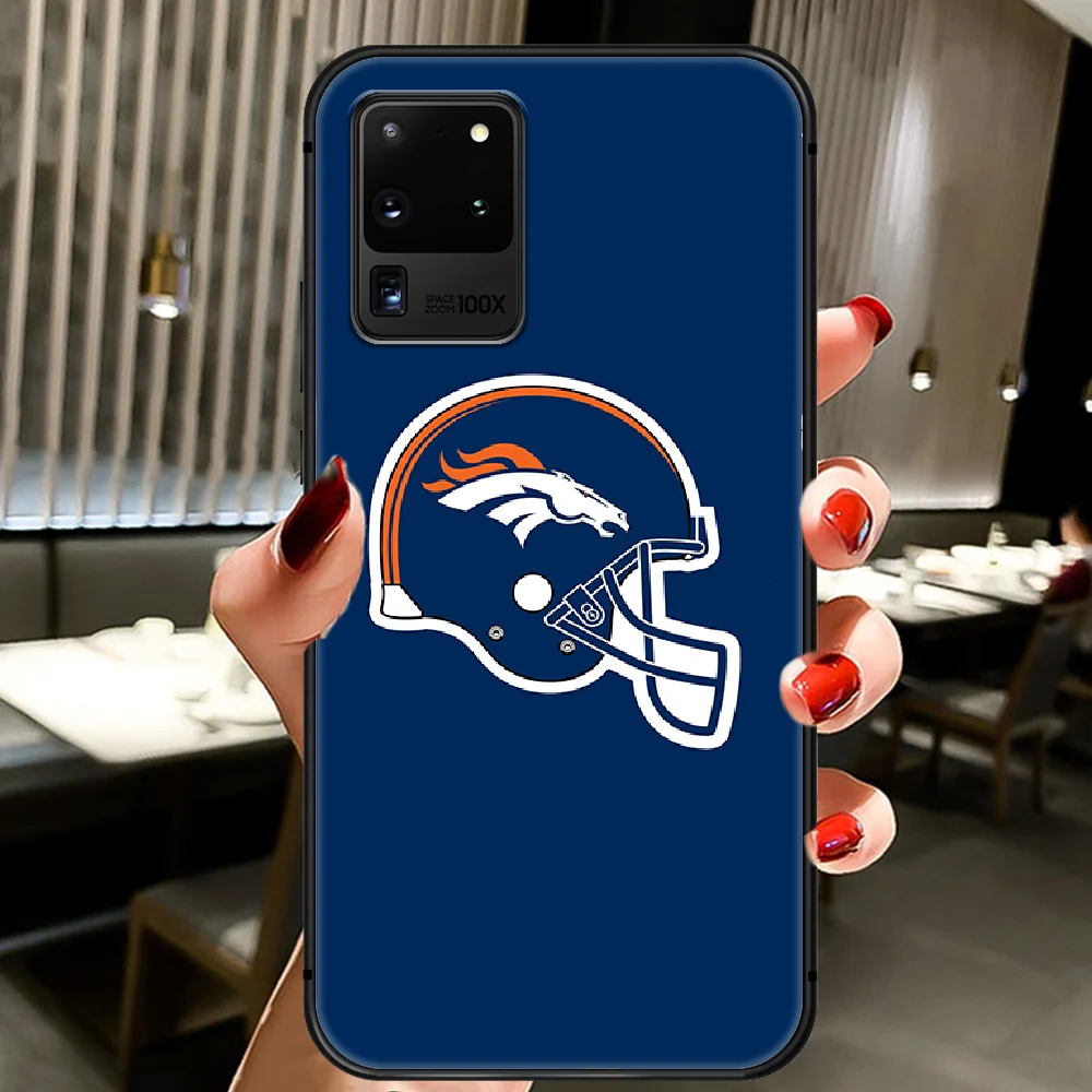 

Football Denver Bronco Rugby Phone Case Cover Hull For Samsung Galaxy S 6 7 8 9 10 e 20 Edge Uitra Note 8 9 10 Plus black Funda