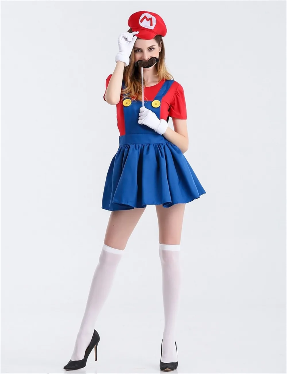 Женский костюм супер Марио карнавальные костюмы для взрослых платье Супер |