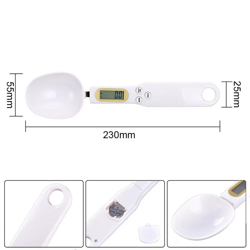 

500g/0.1g LCD Display Digital Kitchen Measuring Spoon Electronic Digital Spoon Scale Mini Kitchen Scales Baking Supplies
