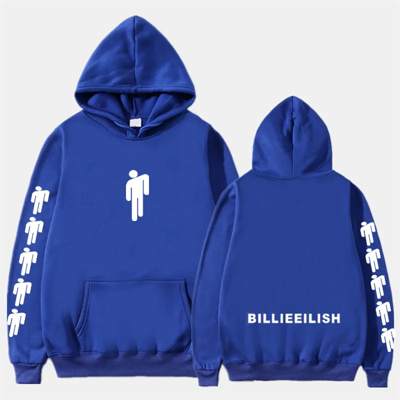 13Royal blue Новинка года, толстовка с капюшоном Billie Eilish, модные толстовки с принтом для женщин и мужчин, толстовки с длинными рукавами, лидер продаж, Повседневная Уличная одежда Sudadera Hombre - Цвет: 13Royal blue