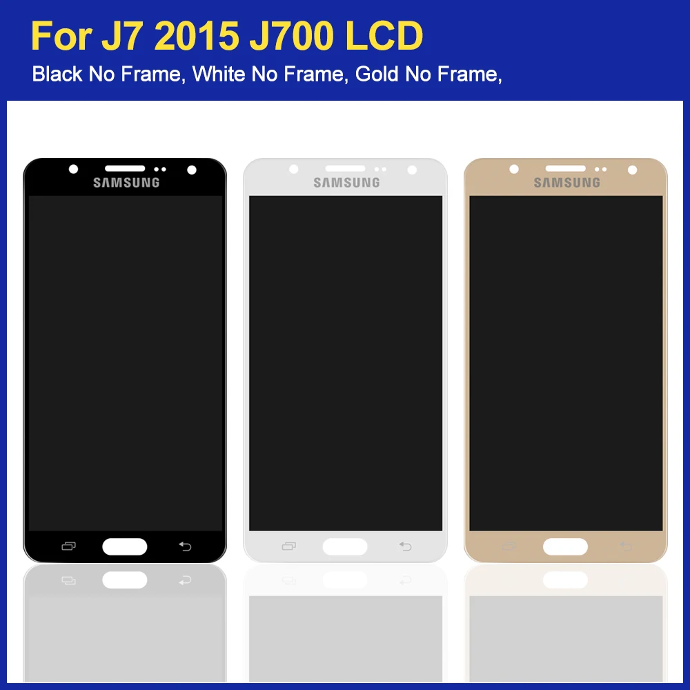 5 "Оригинальный ЖК-дисплей для SAMSUNG Galaxy J7 2015 дисплей J700 сенсорный экран J700F J700M J700H