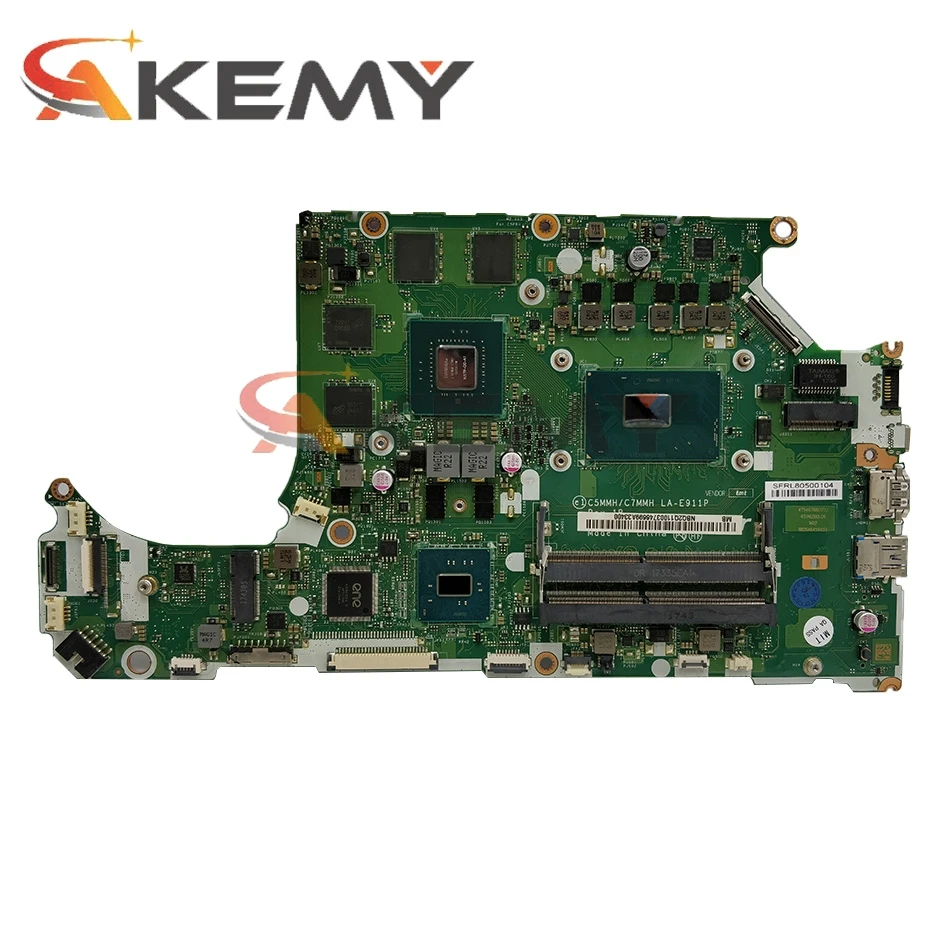 Verkauf LA-E911P Laptop Motherboard For Acer A715-71G Original Mainboard I7-7700HQ GTX1050