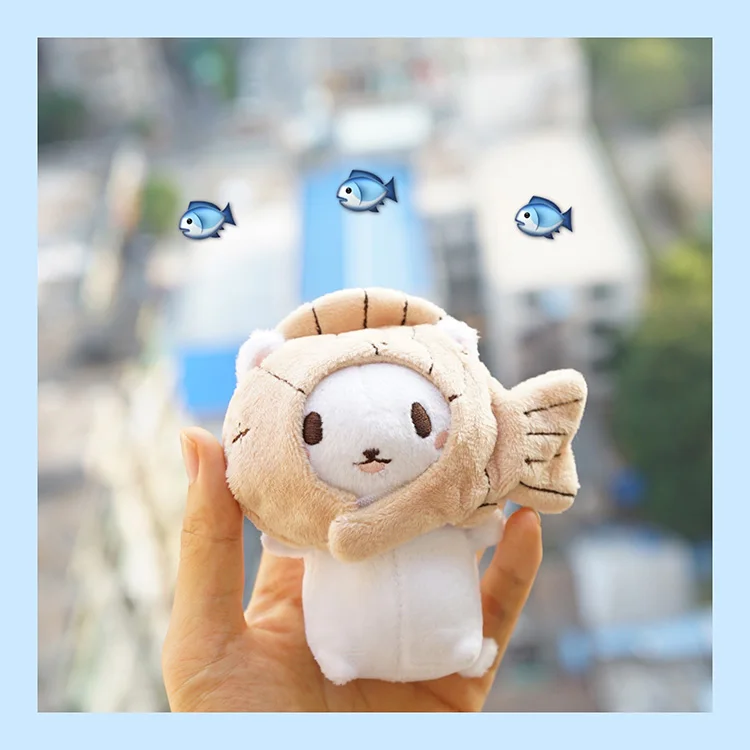 1 шт. милая плюшевая игрушка мультяшный Кот котенок с крышкой рыбы мягкая кукла