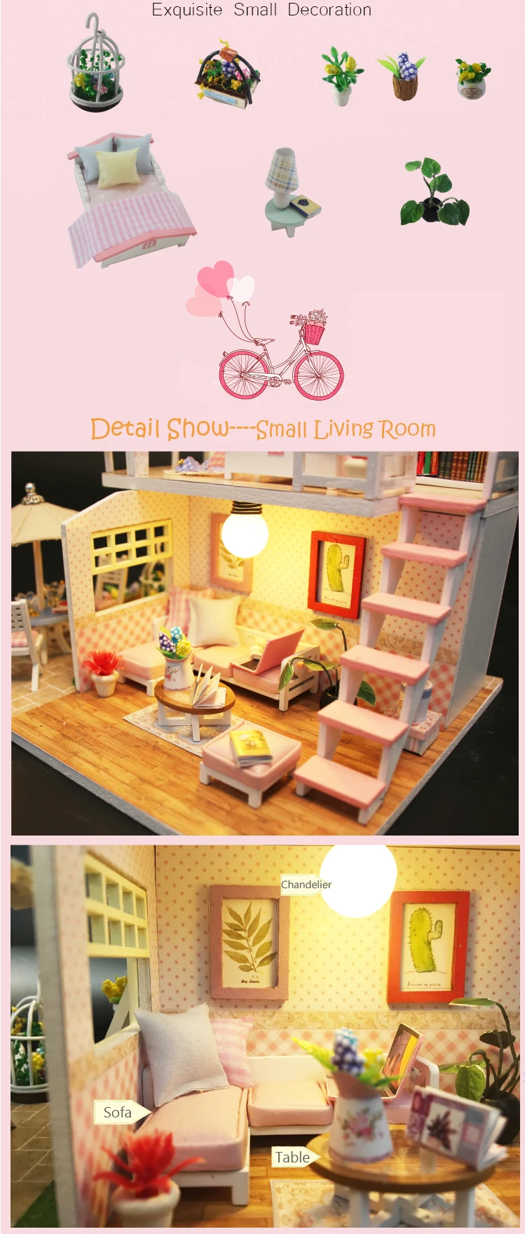 DIY деревянный дом Miniaturas с мебели DIY миниатюрный дом Каса Кукольный дом игрушки для детей подарки на день рождения коробка театр M33