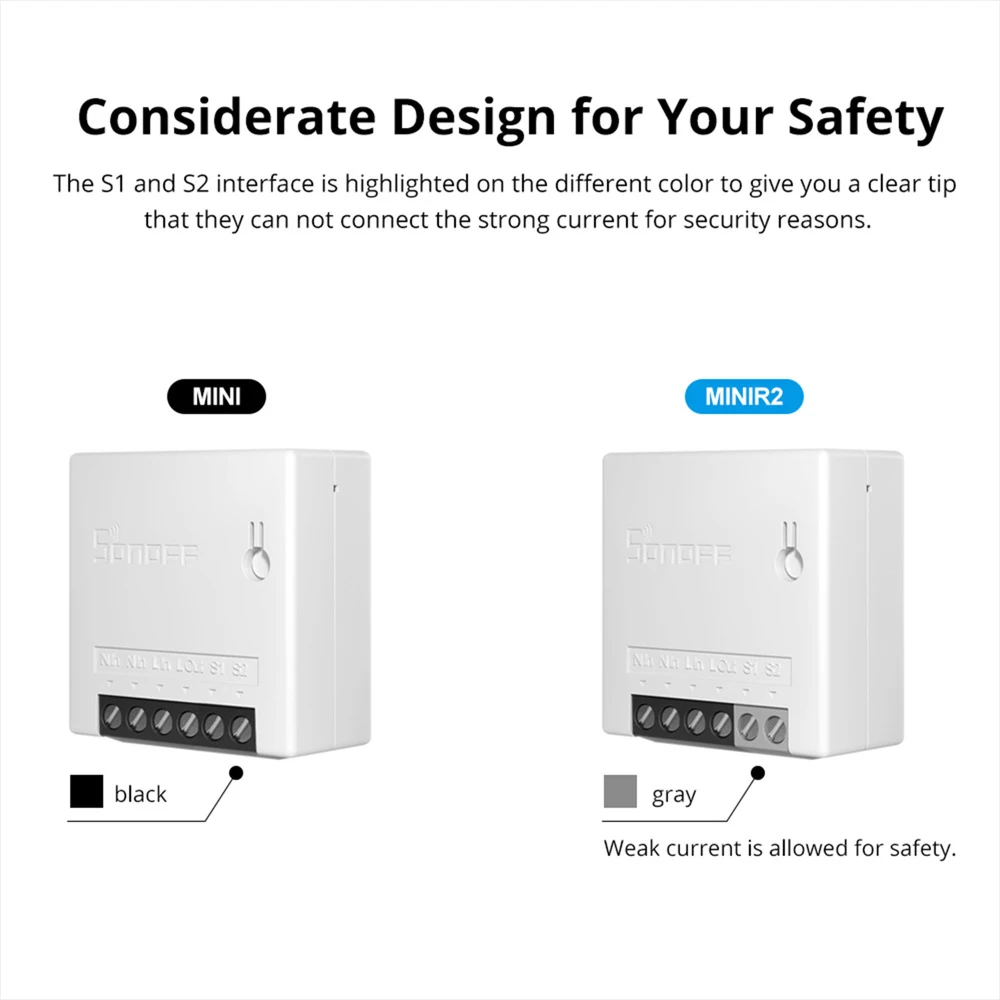 Sonoff MINIR2 DIY 2-Way WiFi Smart Switch Small Body Timing Remote Control via eWeLink APP Support Alexa Google Home IFTTT |
