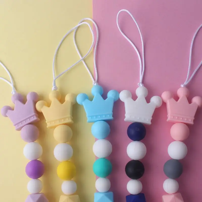 

Baby Products Silicone Pacifier Chain Infants Teether Anti-drop Anti-lost Chains Newborn Bathing Gifts