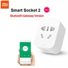 Оригинальная умная розетка Xiaomi Mijia Smart Socket 2 версия Bluetooth шлюза беспроводной адаптер дистанционного управления включениевыключение работа с приложением Mihome