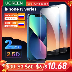 ugreen 2pcs screen protectors for iphone 13 pro max tempered glass for iphone 13 full cover hd film phone screen protector glass free global shipping