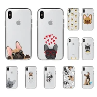 cartoon lovely french bulldog phone case for iphone 13 8 7 6 6s plus x 5s se 2020 xr 11 12 pro xs max