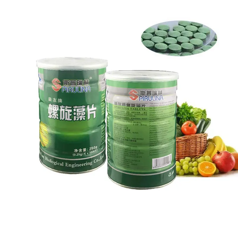 Натуральный спирулинаenhance-Immune Organic Spirulina таблетки Здоровое питание Анти-усталость анти-радиация потеря веса 2000 шт - Цвет: 2pcs