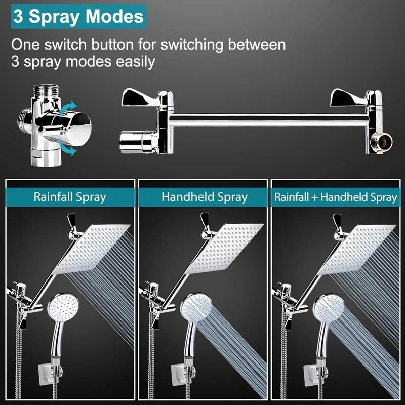 Насадки для душа высокого Давление осадков съемки под водой портативная комбо