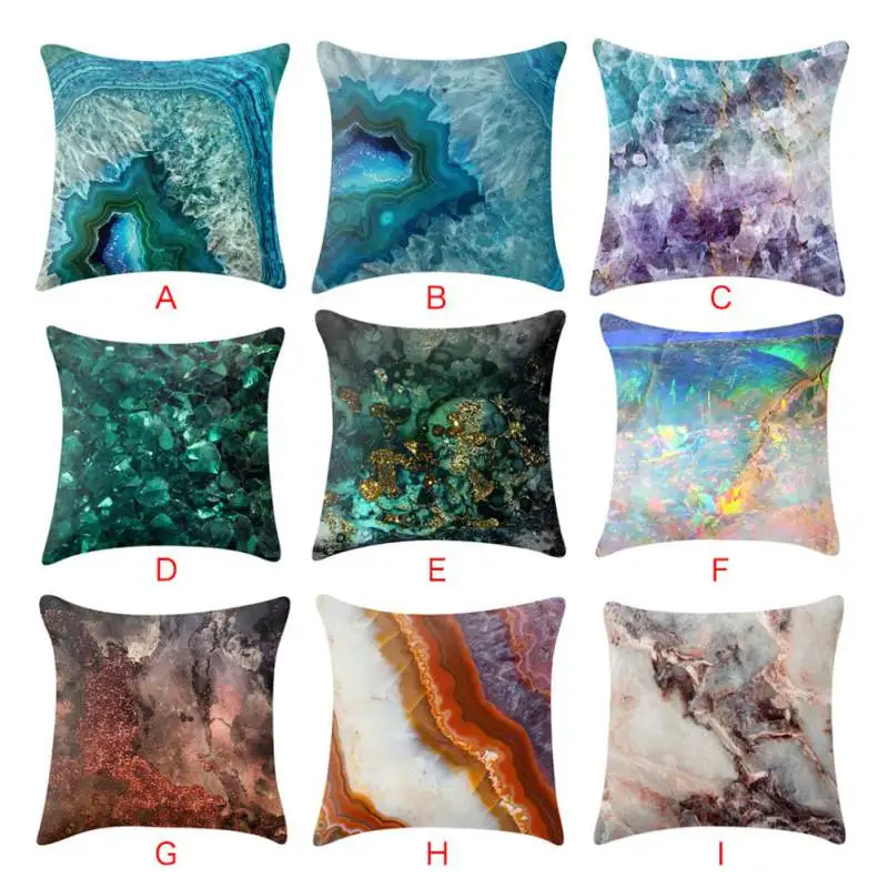Градиентные блестящие декоративные наволочки мраморные геометрические для