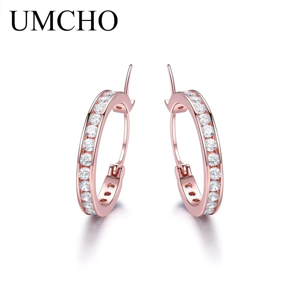 UMCHO, цельное серебро, 925, ювелирное изделие, хорошее зеленое, создано, нано изумруд, серьги-клипсы для женщин, праздничные подарки на день рождения, очаровательные ювелирные изделия - Цвет камня: ZEUJ0103Z-3