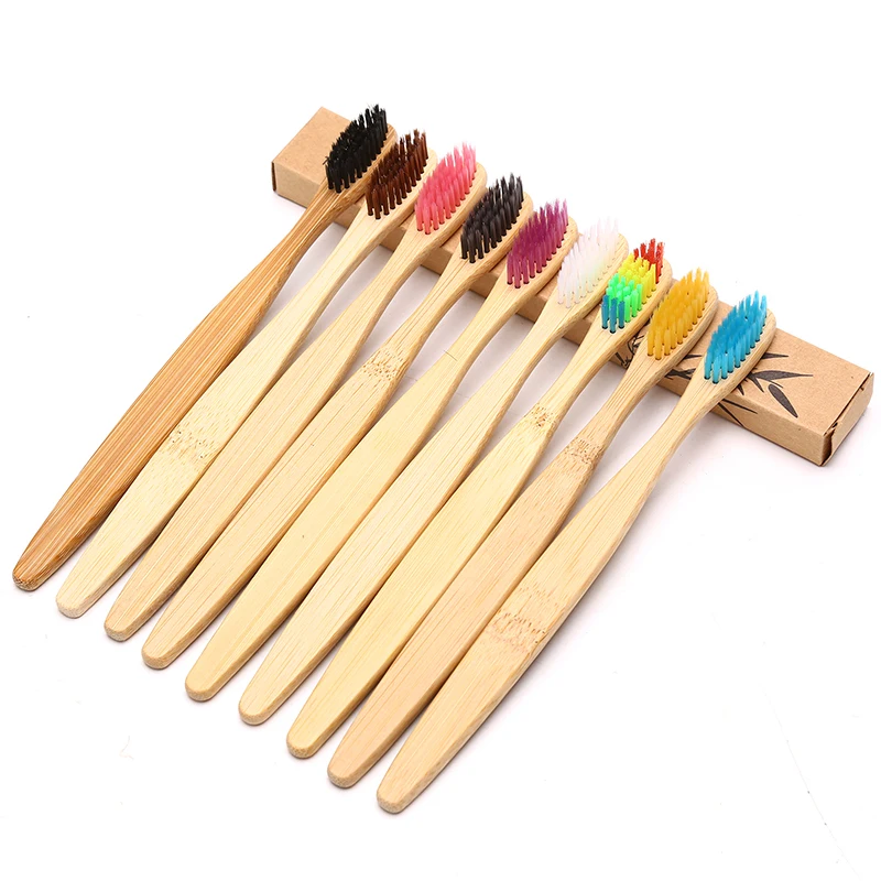 

5 шт., бамбуковые зубные щётки для отбеливания зубов