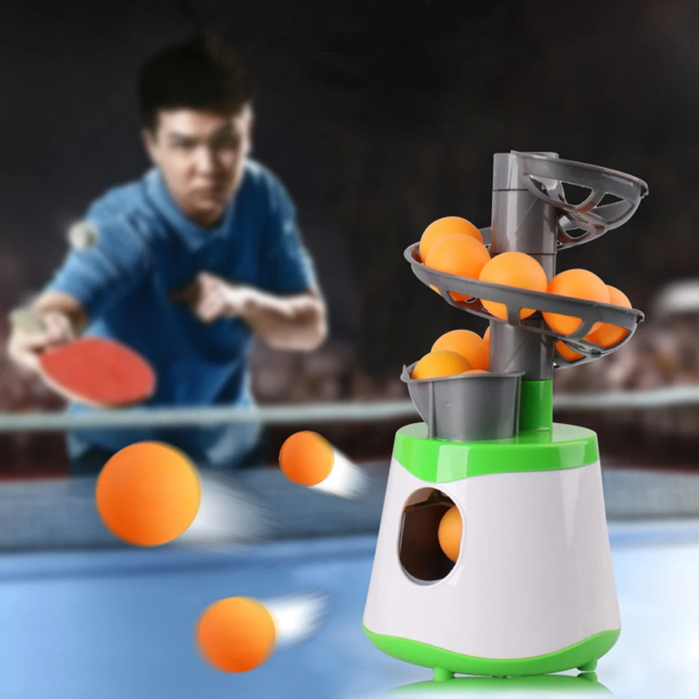 

Mini Table Tennis Robot Parent-child Student Sender Pitching Serve Machine Trainer Gift Racquet Sport 40+ Ping Pong Balls