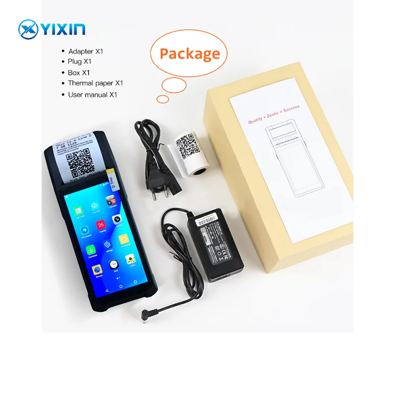 Новинка POS PDA Android Bluetooth-сканер терминал оплаты термопринтер для чеков Google Play E-bolate