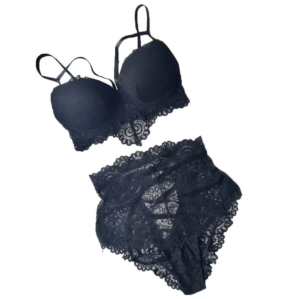 Женское сексуальное нижнее белье кружевное бюстгальтер и трусики бандажные