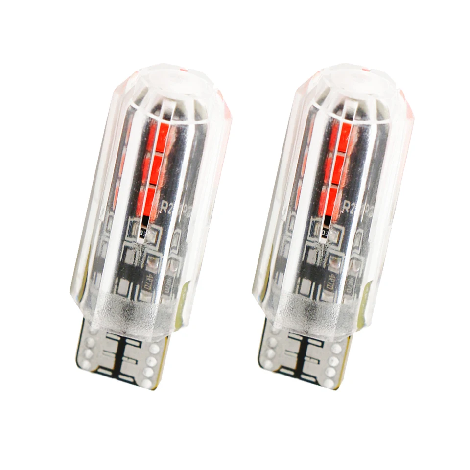 

2X T10 LED W5W Newest SMD Car Signal Light Acrylic Bulb 902 921 Auto Polarity Free Wedge Read License Plate Door Lamp White 12V