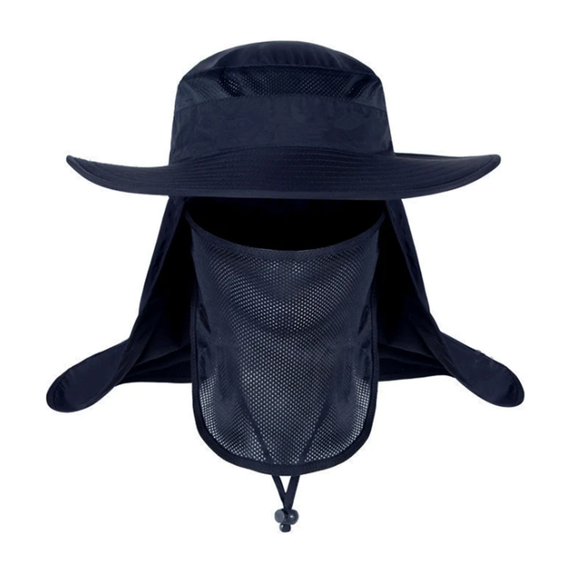 

Fishing Hiking Wide Brim Hat Outdoor Sport UV Sun Protection Neck Face Flap Cap