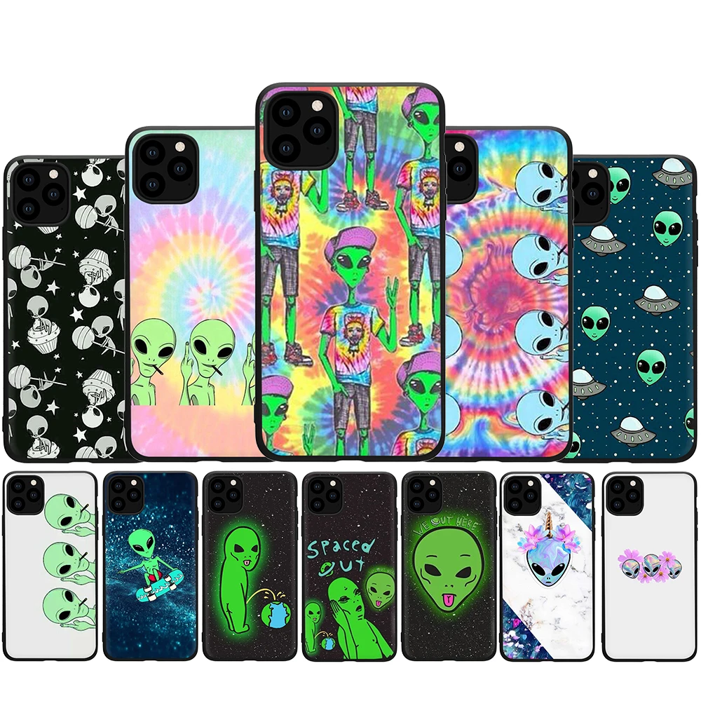 Мягкий силиконовый чехол для телефона Trippy Tie Dye Peace Alien iphone 5 5s SE 2020 6 6s 7 8 Plus X XR XS Max 11