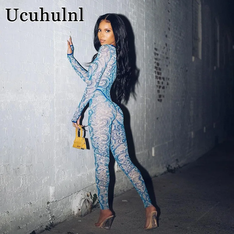 Женский сетчатый комплект из двух предметов прозрачное боди с длинным рукавом и