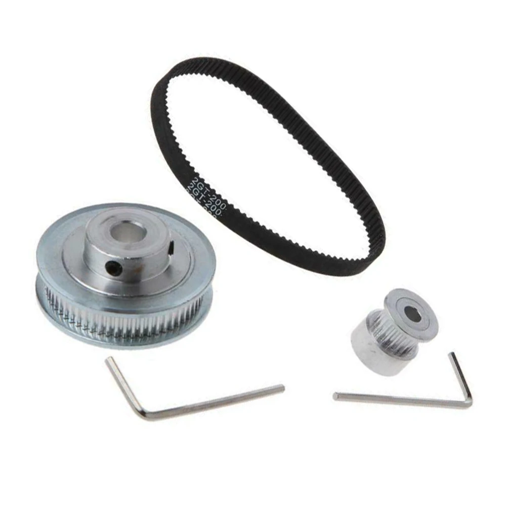 

For 3D Printer GT2 Timing Belt Pulley Kit CNC Closed Loop 20 Teeth & 60 Teeth
