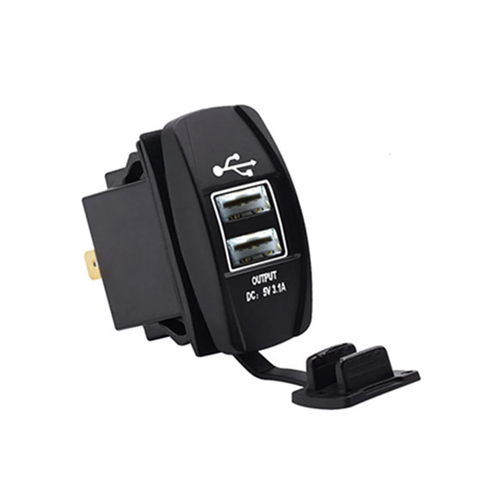 3.1A автомобильное зарядное устройство двойной usb зарядка ночник светодиодный дисплей Водонепроницаемый Автомобильный внутренний светодиодный светильник 12-24 В аксессуары 5 цветов