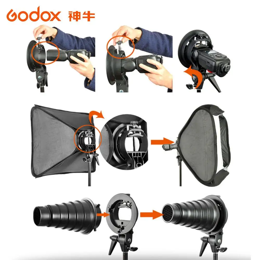 Кольцевой софтбокс Godox S type с отражателем кольцевой софтбокс|Аксессуары для