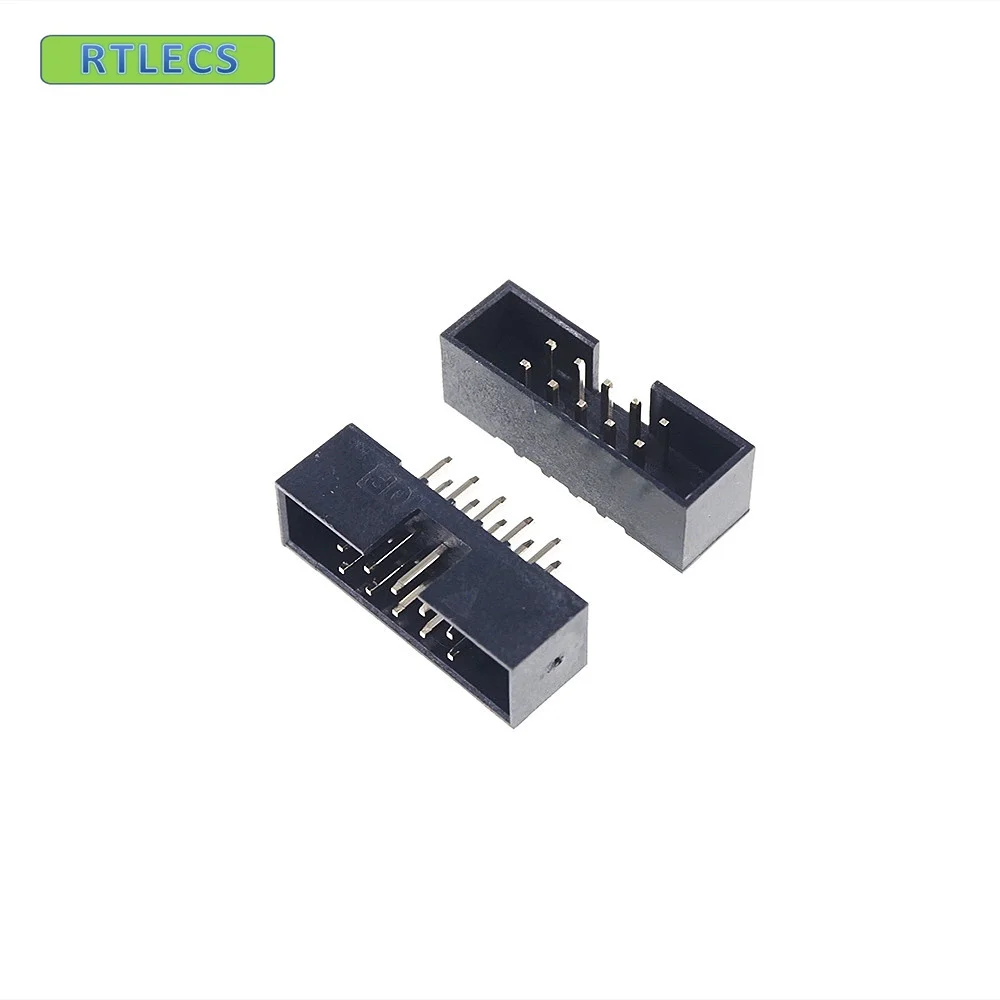 10 шт. заголовок коробки Pin 2x5P 2 0 мм Шаг наружный кожух PCB прямой IDC разъем два ряда
