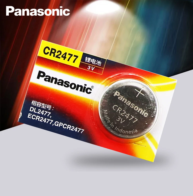 

New Panasonic CR2477 3V CR 2477 High Performance High Temperature Resistant Button Coin Battery Cell Batteries Card pac