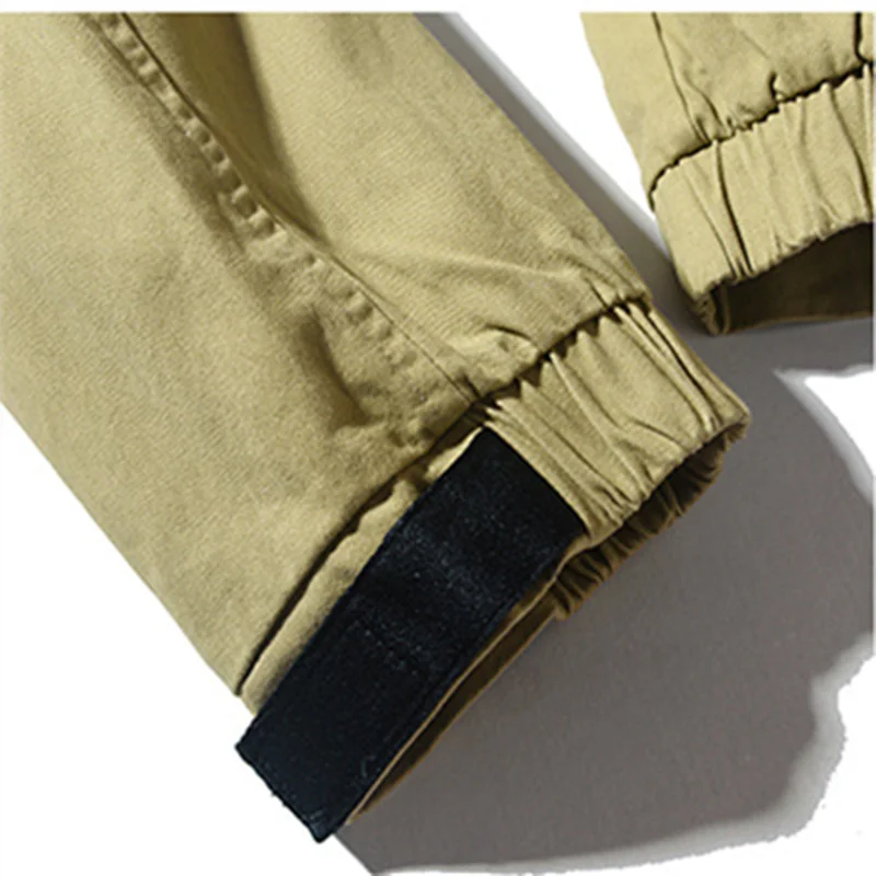 Мужские брюки карго FGKKS однотонные с большими карманами облегающие повседневные