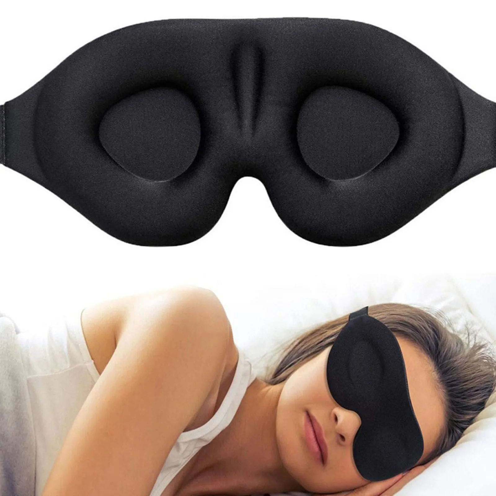 

Sleep Mask,3D Concave Design,100% Blackout,Ultra-Soft,Adjustable Eye Mask Sleeping Blindfold high quality