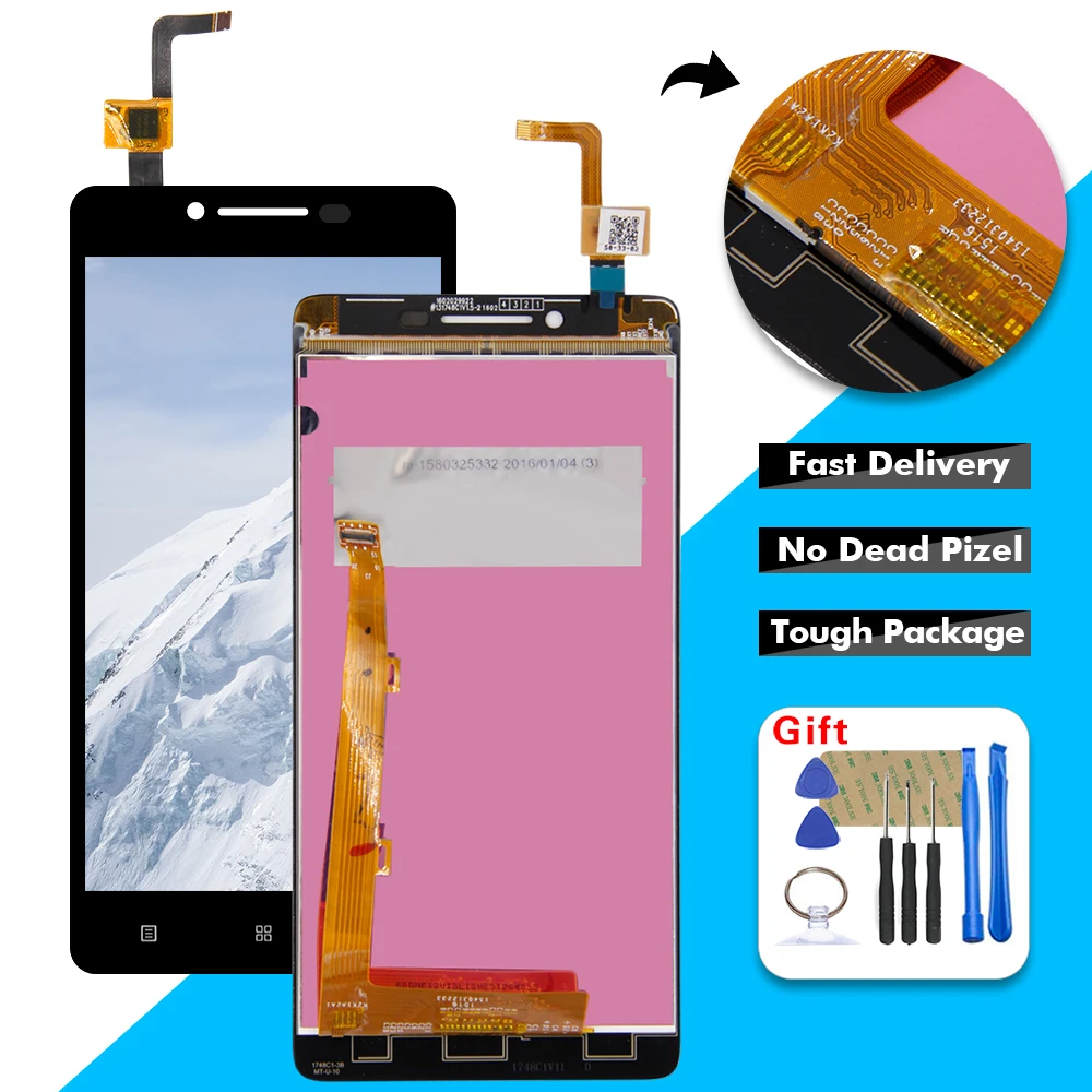 100% протестированный ЖК-дисплей для Lenovo A6000 сенсорный экран дигитайзер в сборе