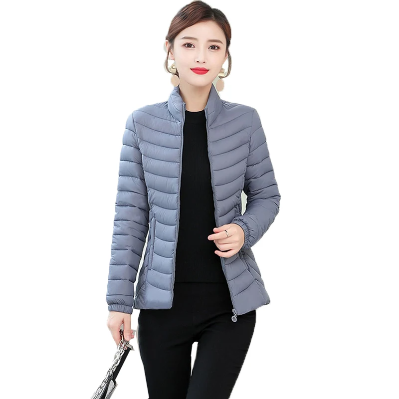 

Базовая хлопковая стеганая Женская куртка размера плюс 6XL осень-зима короткий пуховик в спортивном стиле из хлопковое пальто Верхняя одежд...