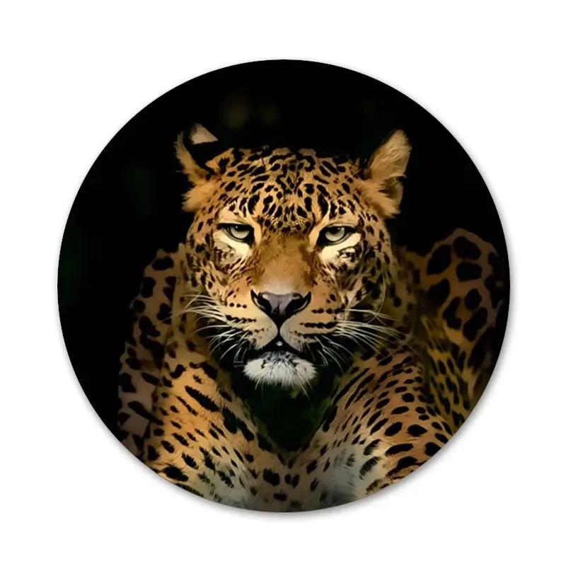 Модные значки с гепардовым леопардом Ягуаром украшения броши металлические для