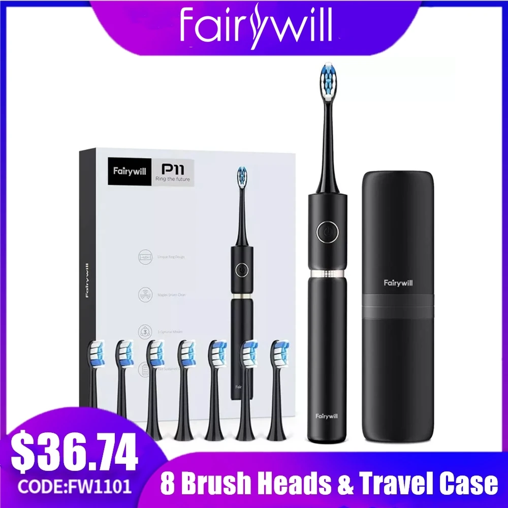 

Sonic Whitening Electric Toothbrush Rechargeable Electric Toothbrush for Adults Clean Ultra Powerful 62000 8 Heads Travel Case