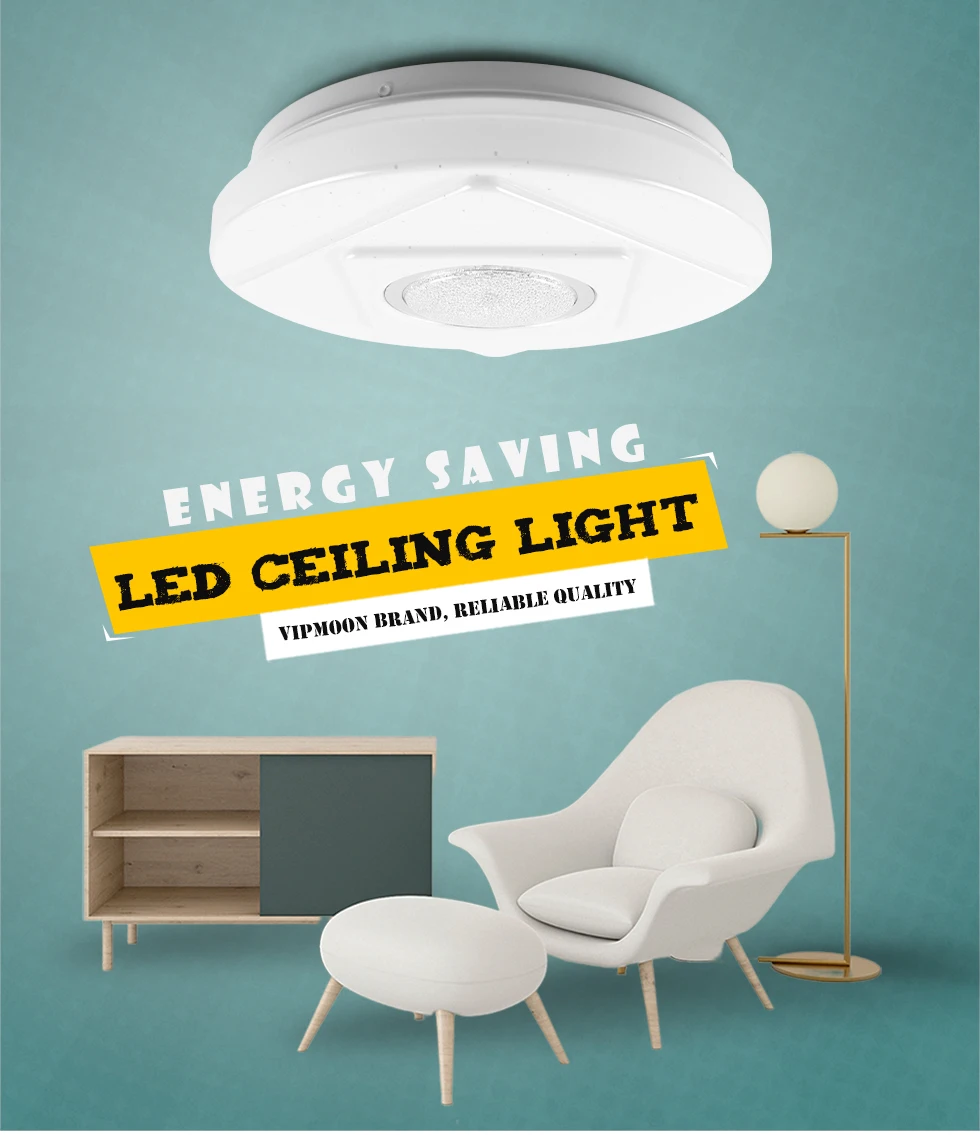 

VIPMOON LED Ceiling Lights 12W 18W Modern LED Ceiling Lamps for Kitchen Bedroom Bathroom Living room Daily Lighting