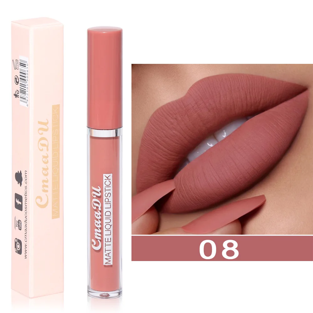 

HOT Matte Liquid Lipstick Lip Tint Lipgloss Velvet Sexy Nude Pigment Lip Gloss Waterproof Moisturizer Lasting Cosmetic maquiagem
