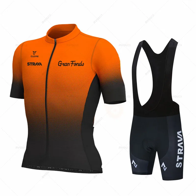 

Трикотажный комплект для велоспорта Strava, дышащая одежда с коротким рукавом для езды на велосипеде, спортивная одежда, лето 2021