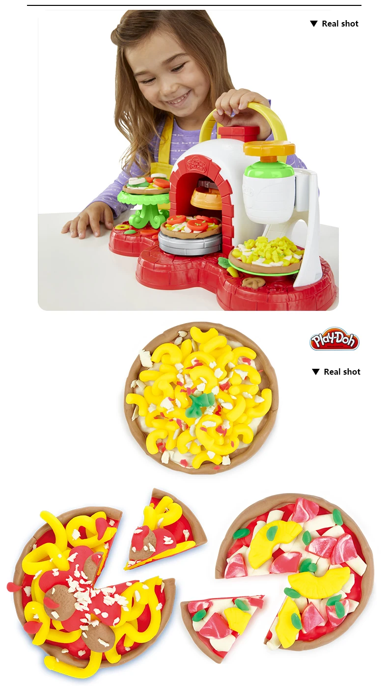 Hasbro Play-Doh штамп 'n Top печь для пиццы игрушка с 5 нетоксичными Play Doh цвета кухня творения составная глина для детей забавная игра