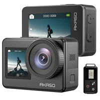 akaso wifi action camera brave 7 4k30fps 20mp sport camera touch screen ipx8 26ft waterproof camera with 2x 1350mah batteries