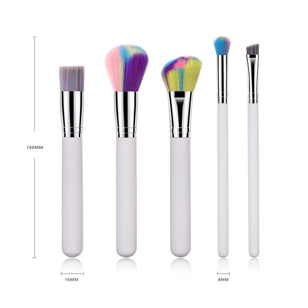

BANFI Colorful Foundation Makeup Brushes Set Eyeshadow Powder Wood Handle Cosmetic Eyebrow Beauty Tool