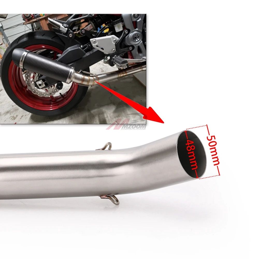

Motorcycle Exhaust Muffler Modified Middle Link Pipe Slip On For kawasaki Z900 Ninja900 exhaust Z 900 ninja 900