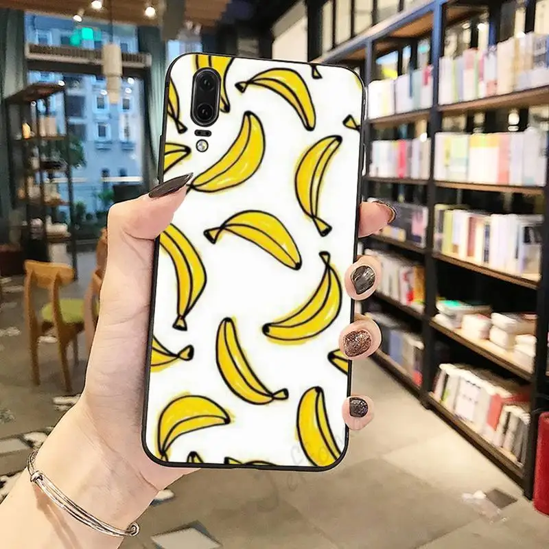 

Yellow Banana Cartoon Cute Fruit luxury design Phone Case funda For Huawei honor Mate P 10 20 30 40 Pro 10i 9 10 20 8 x Lite