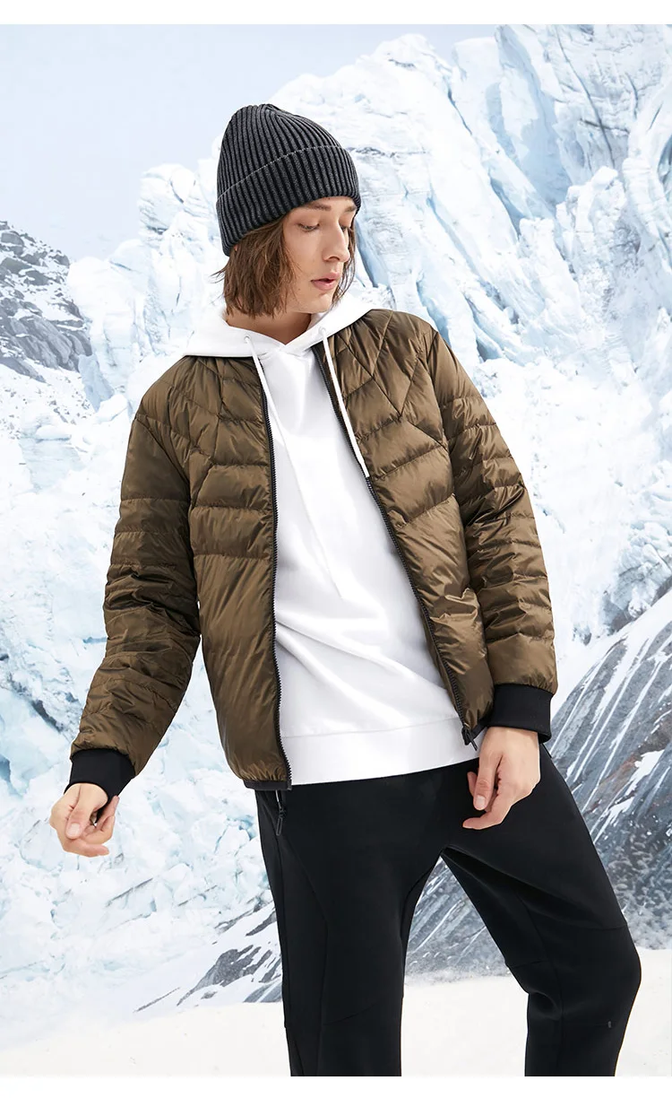 JackJones Мужская зимняя бейсбольная куртка с воротником с тепловым пухом | 218412510