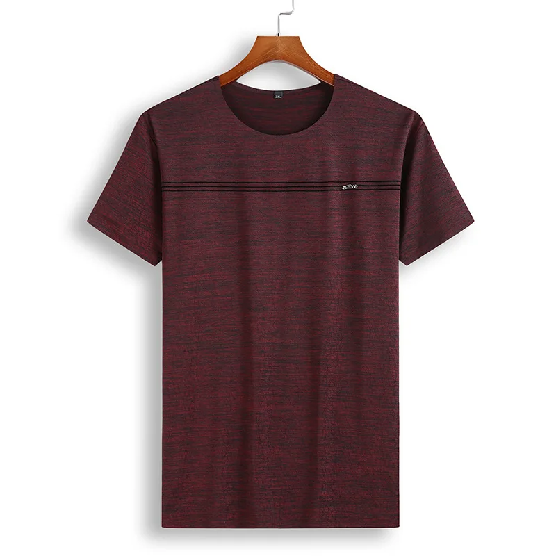 

Extra large men's iced silk mesh short sleeve T-shirt extra large fat man loose cool breathable half sleeve shirt